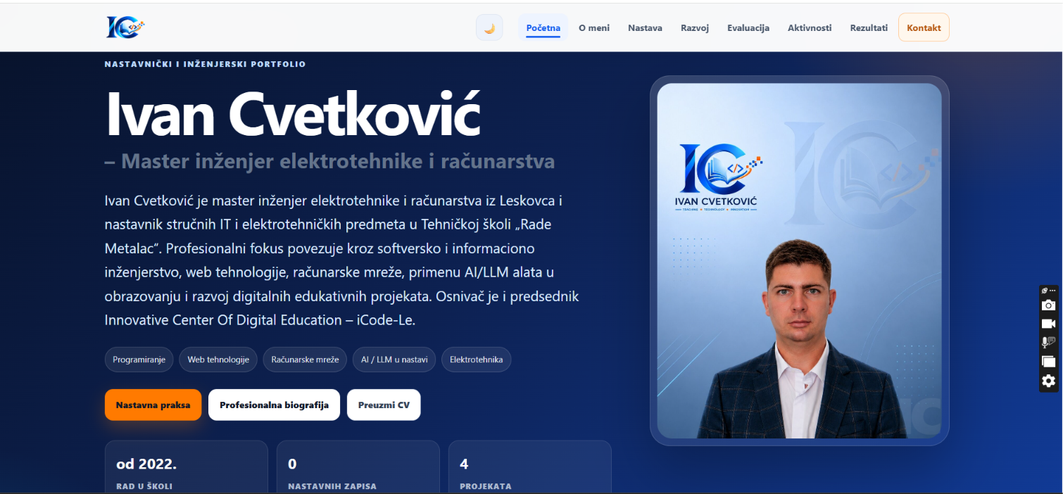 Projektovanje i razvoj CMS platforme za profesionalni portfolio